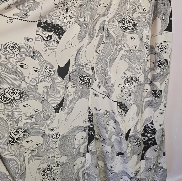 Smak Parlour Psychedelic Goddess Print Maxi Dress. Women's small - Picture 8 of 12